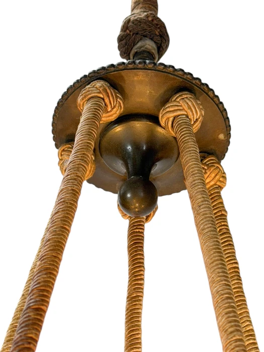 French Art Deco Alabaster Chandelier, 1930s